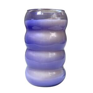 Paddywax Wisteria Soy Wax Candle 12 oz | Fresh Air & Willow | Purple Glass Decor